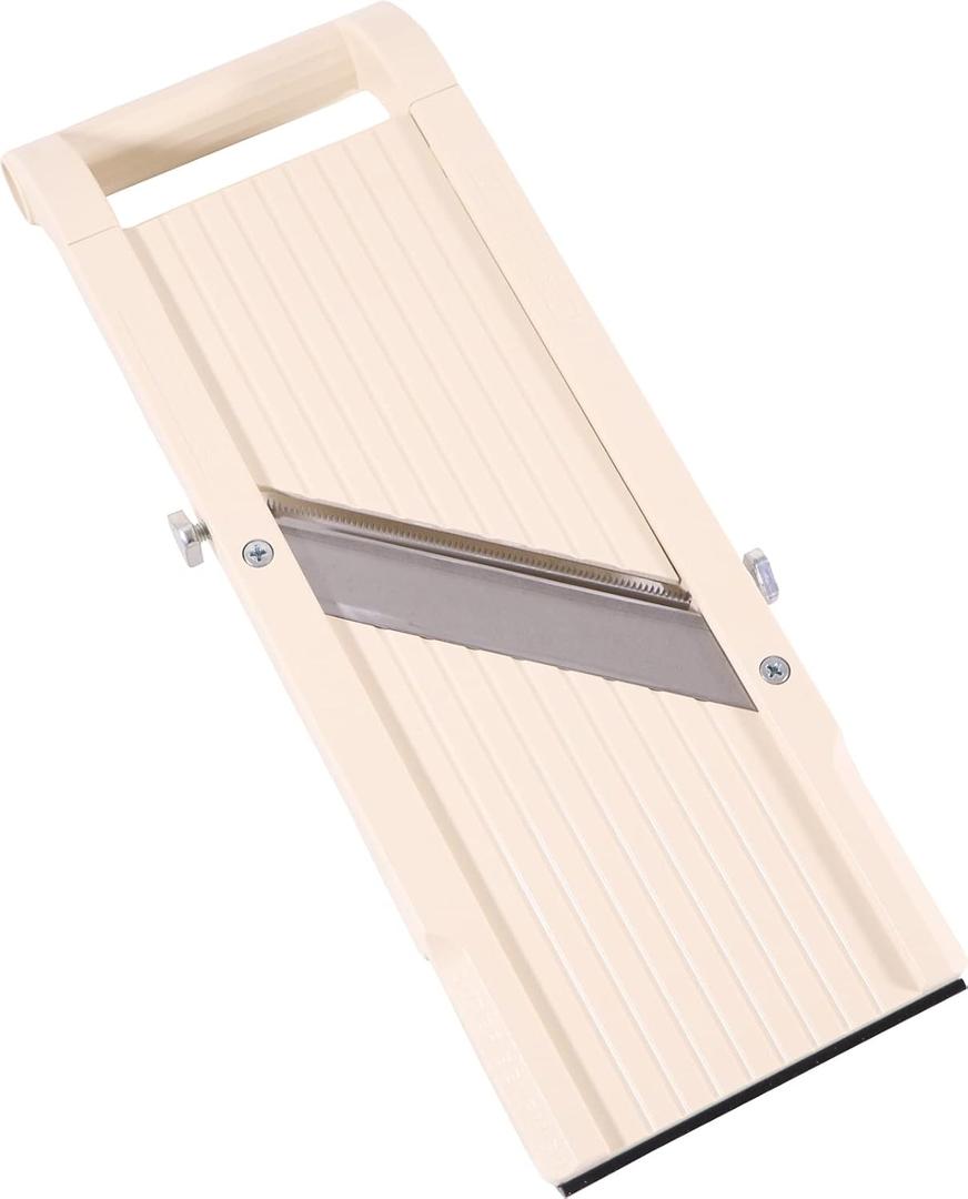 Benriner Super Slicer, with 4 Japanese Stainless Steel Blades, Beige (Super Slicer, Beige)
