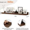 Picture Ledge Shelf, 24 inch Floating Shelves, 4.3in Deep, 2 Pack, 24 inch, Set of 2
