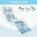 JMGBird 73" Outdoor Chaise Lounge Cushion - Waterproof Tri-Fold Patio Chair Cushion with Removable Cover, Thick Padded for Pool Garden Furniture, 74*21*3 Inch
