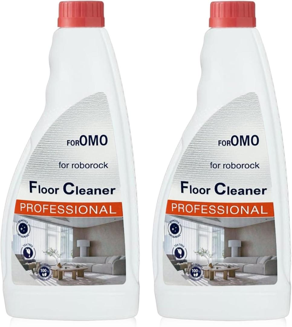 Floor Cleaning Solution Compatible With Roborock Robot Vacuum And Mop Cleaner Deep Cleans For Multiple Hard Floors, Suitable With All Robot Vacuums With Mopping (2 Bottle) (16.93 Fl Oz (Pack of 2))