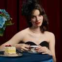 Cizoe Kentucky Derby Fascinators for Women High Tea Party Hat Wedding Cocktail Flower Headware with Mesh and Feathers (Black)