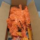 Orange 3ft Christmas Tree with Lights, Small 36inch Artificial Tree Mini Table Top Decorations, Xmas Desk Tree with 80 Colored Lights, 200 Branch, Holiday Decor for Home,Indoor Office Tabletop