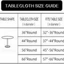 Round Vinyl Fitted Tablecloth with Flannel Backing Elastic Edge Design Table Cover Waterproof Oil-Proof PVC Table Cloth Stain-Resistant Best for 57"-66" Round (Leaf)