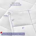 yescool Weighted Blanket for Adults (30 lbs, 88” x 104”, White) Cooling Heavy Blanket for Sleeping Perfect for 290-310 lbs, King Size Breathable Blanket with Premium Glass Bead