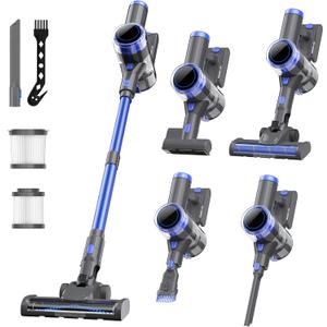 Cordless Vacuum Cleaner, 10-in-1 Lightweight Stick Vacuum with 33 kPa Powerful Suction, 45-Min Runtime, Rechargeable Vacuum Cordless for Home Hard Floor Low-Pile Carpet and Pet Hair