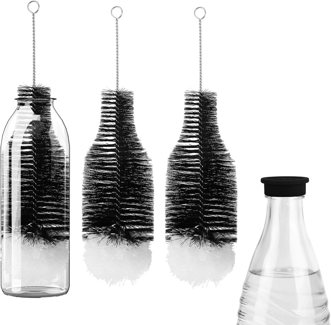 2pcs Bottle Brush for SodaStream, Cleaning Brush with Soft Anti-Scratch Bristles Soda Bottle Cleaner Washing Tool Home Kitchen Use