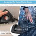 Analan Mini Pet Hair Remover for Car Detailing Supplies, Carpet Dog Hair Remover for Car Interior, Triangle Dog Hair Remover for Auto Detailing, Couch, Furniture, Lint, Carpet (Jet Black)