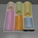 Baquler 6 Pcs Easter Pastel Flameless Pillar Candles with Remote and Timer Spring Easter LED Real Wax Battery Operated Candles Bulk for Dinner Table Home Wedding Spring Party Decoration