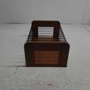 Geelin 1 Pcs Vertical Clipboard Holder, 12 Slot Wooden and Metal Clipboard Organizer, Desk File Organizer Storage Rack, Storage Stand Rack for Home, Office,No Assembly Required (Walnut)