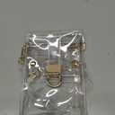 JOBEDE Clear Crossbody Purse Bag, Women Small Clear Clutch Purse Cute Transparent PVC Shoulder Purse Cellphone Bag for Women Cell Phone Bags Wallet Purse