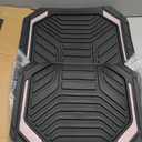 PIC AUTO Car Floor Mats, Pink Sparkly Crystal Bling Glitter Car Mats Set, Front and Rear Heavy Duty Rubber Car Mats with Anti-Slip Backing, All Weather, Trim-to-Fit for SUVs, Trucks, Sedan, Vans