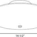 Progress Lighting 14-1/2" Round Glass 3-Light Close-to-Ceiling, Indoor, P4610-30, White, 14-1/2-Inch Diameter x 7-Inch Height