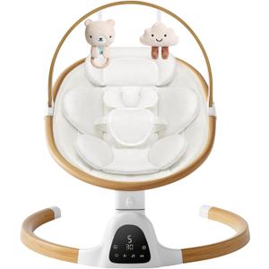 Baby Swings for Infants, Electric Infant Swing with 5 Speed Modes, White