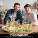 PQKIE Magic Castle Micro Mini Building Set, 2929 Pcs Magic House Model Building Toys, STEM Creative Magic World Office and Home Decor Bricks Kits, Christmas Birthday Gift for Adults Teens Kids 14+