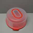Large 10 Inch Cake Carrier Keeper Stand with Handles and Lids Container for Transport Cake Holder Tray with Cover Round Cupcake Storage Kitchen Cooking Box (red)