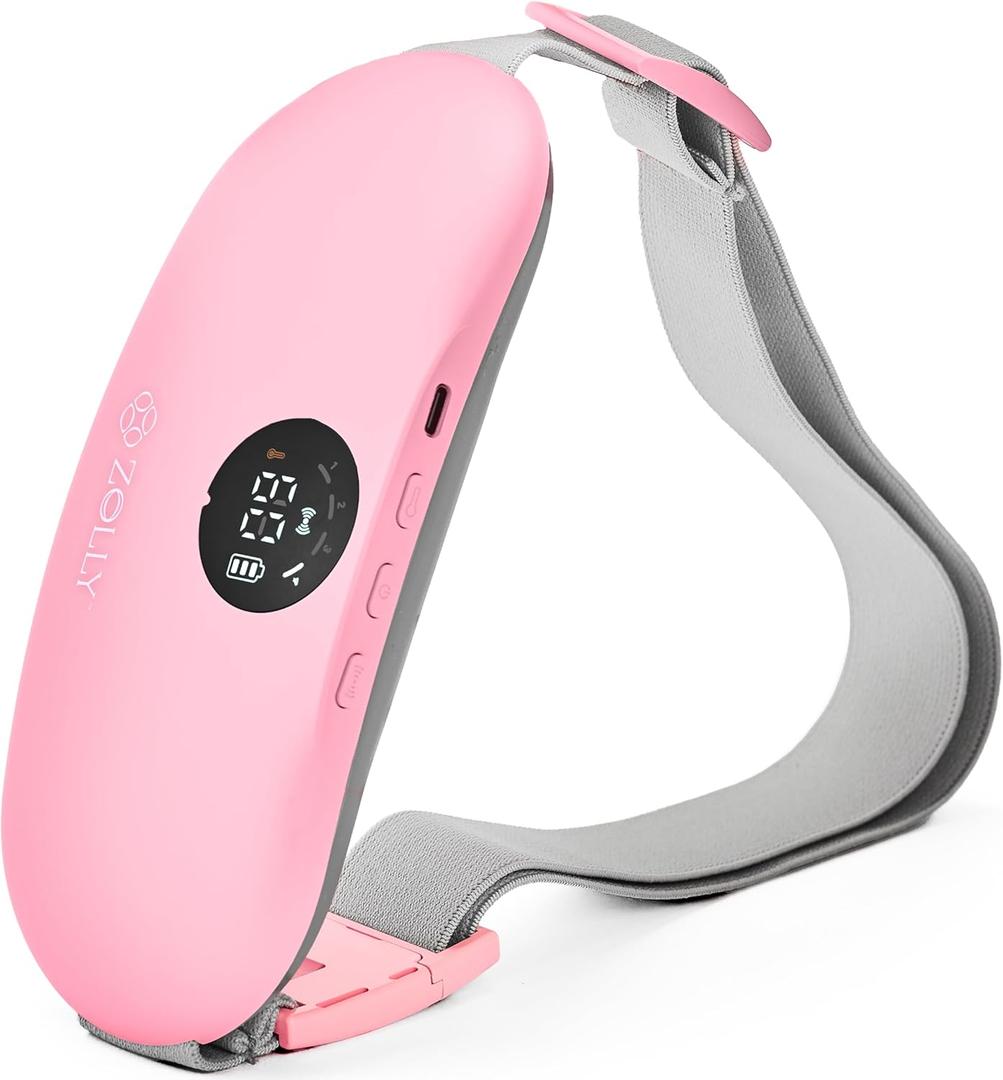 Menstrual Heating Pad for Period Cramps Portable Heating Pad for Period Cramps Relief with Heat & Massage, Wearable Cordless Warmer for Pain Relief, Rechargeable & Wireless for Women