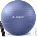 Trideer Yoga Ball - Exercise Ball for Workout pilates Stability - Anti-Burst and Slip Resistant for physical therapy, Birthing, Stretching & Core Workout, Office Ball Chair, Flexible Seating, Home Gym (L(23-26ines/58-65cm), Midnight Blue)
