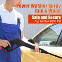 Tool Daily Pressure Washer Gun with Replacement Wand, Turbo Nozzle & 5 Spray Nozzle Tips, Compatible with Some Portland Husky Black Decker Ford Pulsar ShopForce Taskforce Powerwasher Power Washer