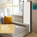 Kokorona 4 Panel Room Divider, 6FT Tall Folding Privacy Screen Wall Dividers, Portable Privacy Screen Freestanding Room Divider for Room Separation, Included - Cover Strips, Beige, 88''W x 71''H