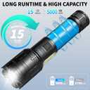 taoquwe Rechargeable LED Flashlights High Lumens, 99,000 Lumen Super Bright Flashlight with 7 Modes & Waterproof, Powerful USB Rechargeable Handheld Flash Light for Camping Home(2 Pack)