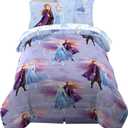 Disney Frozen 2 Kids Bedding Super Soft Comforter and Sheet Set with Sham, 5 Piece Twin Size, "Official" Disney Product By Franco