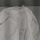 SOLOCOTE Girls White Blouse Ruffle Long Sleeve Button Down Shirts Princess Cotton Loose Soft Tops Spring and Summer 10 Y