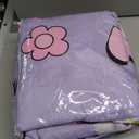 Disney Minnie Mouse I am Awesome Lavender, Pink, and White with BFF Daisy Duck, and Figaro The Cat 4 Piece Toddler Bed Set - Comforter, Fitted Bottom Sheet, Flat Top Sheet, and Reversible Pillowcase