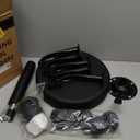 KKTONER Rolling Stool Chair PU Leather Height Adjustable Round Stool with Wheels Chair for Salon Spa Drafting Small (Black)