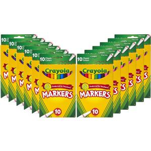 Crayola Fine Line Markers for Kids (12 Boxes), Bulk Coloring Markers for School, 10 Assorted Colors, Essential Teacher Classroom Supplies, Ages 3-5 Yrs Old  Crayola Fine Line Markers for Kids (12 Boxes), Bulk Coloring Markers for School, 10 Assorted Colors, Essential Teacher Classroom Supplies, Ages 3-5 Yrs Old