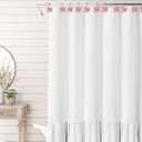 12PCS Pink Bow Knot Shower Curtain HooksRustproof Metal Shower Curtain Rings, Decorative Bathroom Accessories Set for Bathroom Bedroom Living Room Art Decor (Pink)