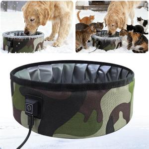 3L Heated Water Bowl for Pets -USB Powered, Foldable, Waterproof for Dogs, Cats, Squirrels, Rabbits, Chickens, and Bird - 3L Capacity  Winter Outdoor Use  Keeps Water from Freezing in Snowy Weather