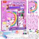 JoyCat DIY Journal Kit for Girls with Storage Bag, Birthday Gifts for 8 9 10 11 12 Year Old Girl Diary Scrapbook Supplies Art Crafts for Kids Journaling Stationery Set