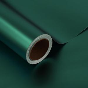 LaRibbons Dark Green Matte Metallic Wrapping Paper Jumbo Roll for Christmas, 30 Inch x 33 Feet