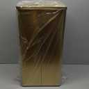 BEAMNOVA Trash Can Indoor Outdoor Black Stainless Steel Commercial Garbage Can Industrial Garbage Enclosure Inside Cabinet with Lid Waste Container, Gold Color, 12.2 * 9.8 * 24 in
