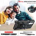 LeYi for Galaxy A17/A16-5G Phone Case: Galaxy A17 5G Screen Protector [2 Packs] with Camera Cover, Military-Grade Heavy Duty Protection Cell Android Basic para Samsung A 16 5G Phone Case, Black