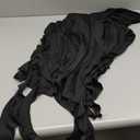 Women's Plus Size Sleeveless Ruffle Trim Ruched Dress Strapless Asymmetrical Hem Slim Fit Tube Bodycon Dresses (XX-Large Plus, Black)