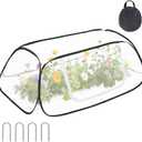 Raised Bed Cover Garden Covers for Raised Beds 50" x 26" x 15" Garden Rows Plant Covers to Keep Animals Out Pop Up Greenhouse Cover for Protecting Vegetable Seedlings Fruits Flower Rows (White)