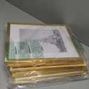 upsimples 11x14 Picture Frame Set of 5, Display Pictures 8x10 with Mat or 11x14 Without Mat, Wall Gallery Photo Frames, Gold