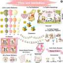 271 Pc Classic Winnie Baby Shower Decorations for Girl All-In-1 Pink Pooh Baby Shower Balloon Arch, Vintage Pooh Bear Theme Party Decoration Kit with Backdrop, Banners, Baby Boxes, Sash & Table Decor