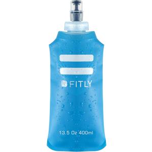 Soft Flask - Shrink As You Drink Soft Water Bottle for Hydration Pack - Folding Water Bottle Ideal for Running, Hiking, Cycling, Climbing & Rigorous Activity (13.5 oz - 400 ml, Blue)