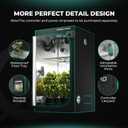 MARS HYDRO 2x2x4 Advanced Grow Tent, 24"x24"x48" High Reflective Mylar 1680D for Hydroponics Indoor Plant Growing, with Floor Tray and Smooth Zipper for TS600