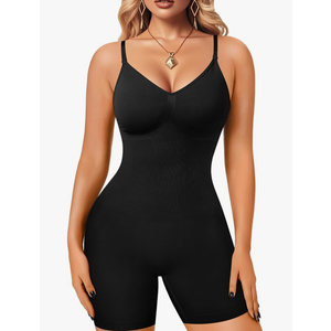 Irisnaya Women Slimming Bodysuits Shapewear Tops Tummy Control Body Shaper Spaghetti Strap Camisole Leotards Bodycon Jumpsuit, Size 3XL