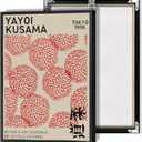 Vintage Japanese Red Flowers Poster Tokyo 1998 Exhibition Canvas Wall Art Museed'Art Moderne De La Ville De Paris Prints Painting For Home Bedroom Dorm Wall Decor 12x16in Unframed