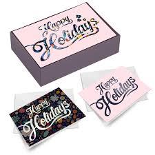 easykart labels 18 Happy Holidays Cards with Envelopes, 7.25 x 5.5 Merry Christmas New Year Wishes Cards with Seal Stickers For Friends, Family and loved Ones