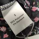 Women's Midi Skirt Split Floral Ruffles Buttons in Back (Small)