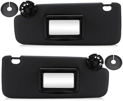 3 Hole Left Driver & Right Passenger Side Sun Visor for 2011-2016 Chevy Cruze, Black Sunvisor Without Light Replace ‎95034256, 95034253, 84126667, 84126658