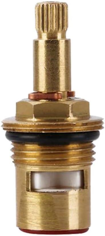 Faucet Ceramic Cartridge Valve, G1/2" Brass Tap Ceramic Disc Cartridges Replacement for Hot Cold Water (Type F2- H49mm)