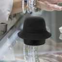 Inflatable Hat Display: Black Plastic Hat Holder Round Portable Hat Holder for Rack Multiple Hats