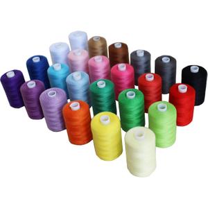 Sewing Thread Asortment, 1000Yard 24 PCS Polyester Thread for Sewing Machine/Hand Sewing, Sewing Thread Set, All Purpose Thread for Sewing Machine, SE005