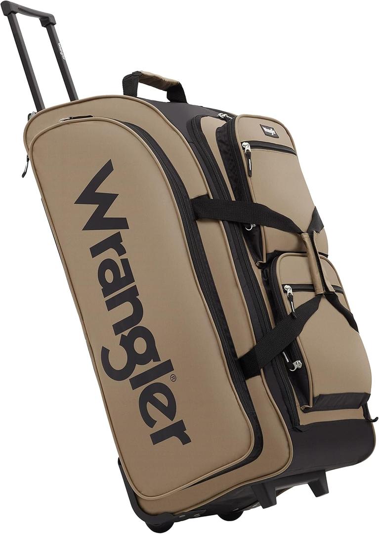 Wrangler Wesley Rolling Duffel Bag (Tannin)